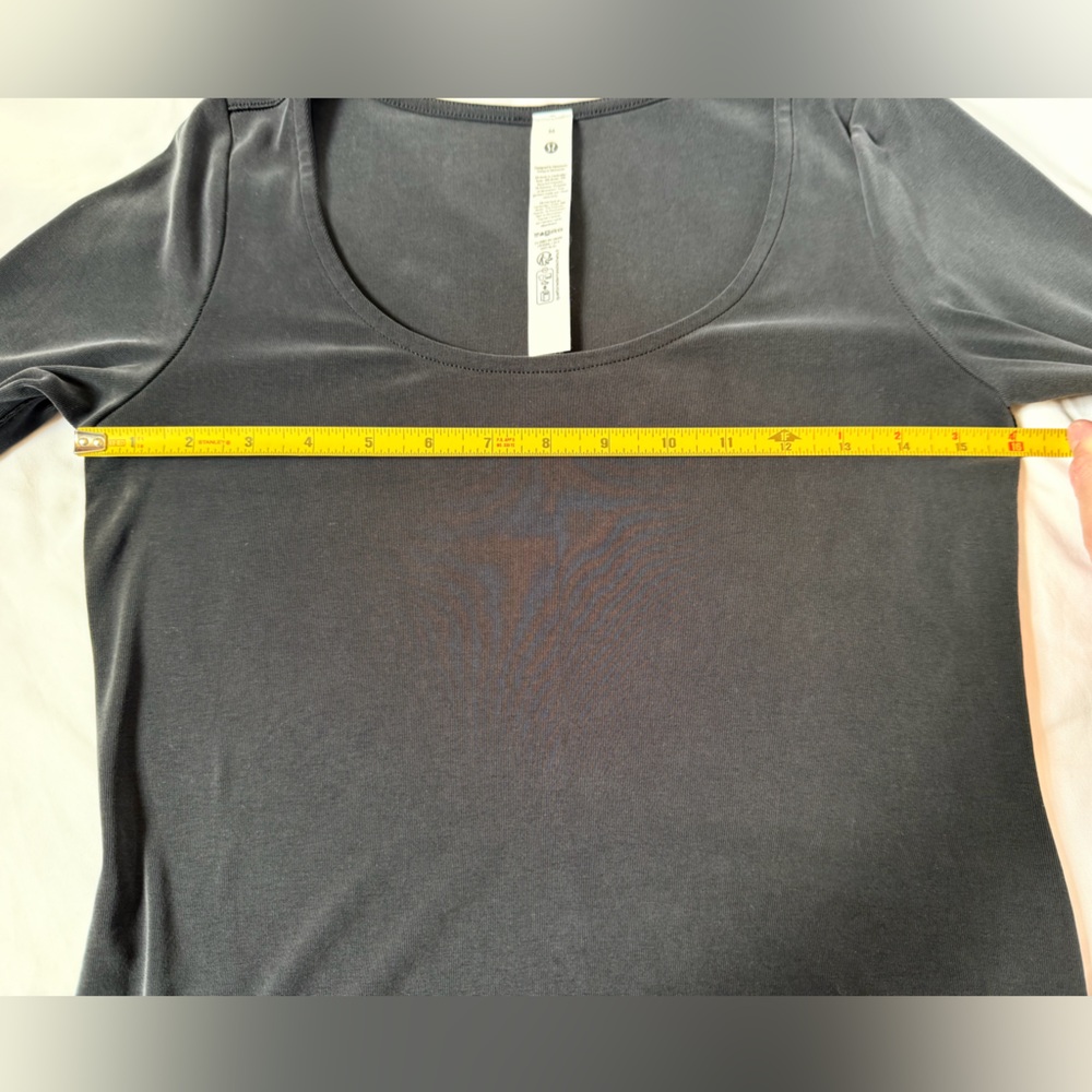 Lululemon Drapey Softstreme Long-Sleeve Black Maxi Dress Medium - Picture 10 of 11